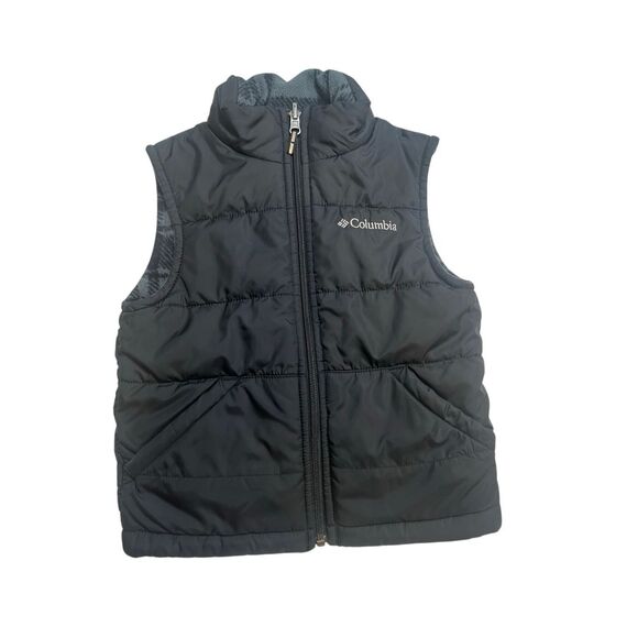 Columbia Other - Columbia Kids 4T Reversible Puffer Vest with Pockets - Plaid and Black